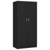 Compact Black Wardrobe - 82.5x51.5x180 cm | Hipomarket