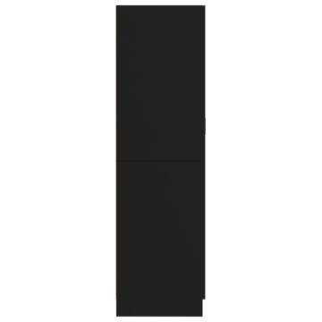 Compact Black Wardrobe - 82.5x51.5x180 cm | Hipomarket