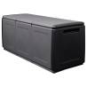 Garden Storage Box 138x53x57 cm - 330L Dark Grey & Black