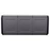 Garden Storage Box 138x53x57 cm - 330L Dark Grey & Black