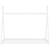 Kids Bed Frame White Solid Pine Wood 90x200 cm | Hipomarket