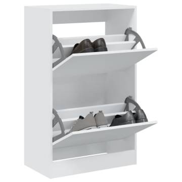 Shoe Cabinet White 60x34x96.5 cm | Stylish & Compact Storage