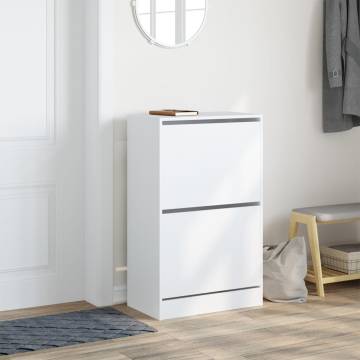 Shoe Cabinet White 60x34x96.5 cm | Stylish & Compact Storage