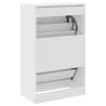 Shoe Cabinet White 60x34x96.5 cm | Stylish & Compact Storage