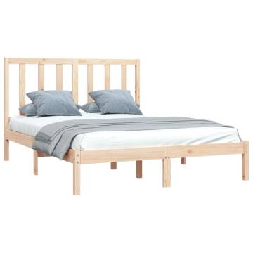 Solid Wood Pine Bed Frame - 150x200 cm King Size | HipoMarket