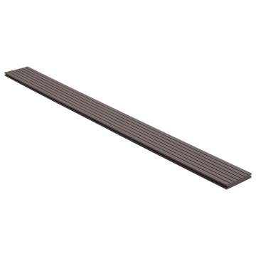 WPC Solid Decking Boards 16m² | Dark Brown | HipoMarket