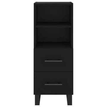 Highboard Black 34.5x34x180 cm - Stylish Engineered Wood Storage