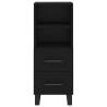 Highboard Black 34.5x34x180 cm - Stylish Engineered Wood Storage