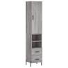 Stylish Grey Sonoma Highboard - 34.5x34x180 cm | Hipomarket