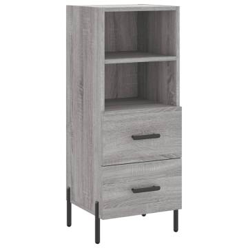 Stylish Grey Sonoma Highboard - 34.5x34x180 cm | Hipomarket