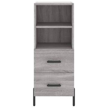 Stylish Grey Sonoma Highboard - 34.5x34x180 cm | Hipomarket