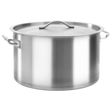 58L Stainless Steel Stock Pot - 50x30 cm | Hipomarket