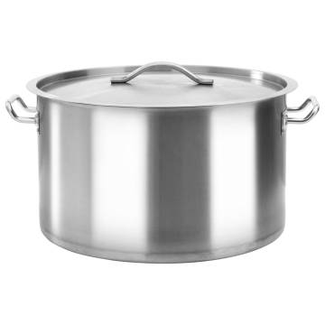 58L Stainless Steel Stock Pot - 50x30 cm | Hipomarket