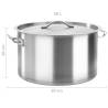 58L Stainless Steel Stock Pot - 50x30 cm | Hipomarket