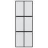 Sliding Door Black 90x205 cm - Tempered Glass & Aluminium