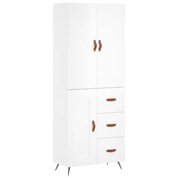 Highboard High Gloss White - Stylish Storage Solution