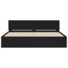 Stylish Black Bed Frame with LED Headboard - Super King Size