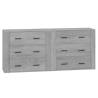 Elegant Grey Sonoma Sideboards - 2 Pieces in Engineered Wood