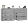 Elegant Grey Sonoma Sideboards - 2 Pieces in Engineered Wood