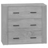 Elegant Grey Sonoma Sideboards - 2 Pieces in Engineered Wood