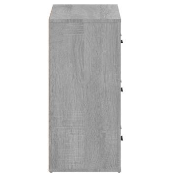 Elegant Grey Sonoma Sideboards - 2 Pieces in Engineered Wood