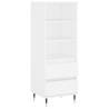 Stylish Highboard White - Engineered Wood 40x36x110 cm