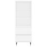 Stylish Highboard White - Engineered Wood 40x36x110 cm