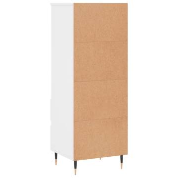 Stylish Highboard White - Engineered Wood 40x36x110 cm