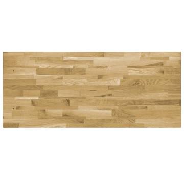 Solid Oak Wood Table Top - 140x60 cm Rectangular | Hipo Market