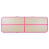 Inflatable Gymnastics Mat with Pump - 700x100x10 cm Pink