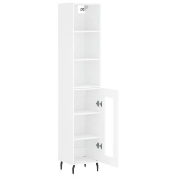 Stylish Highboard White 34.5x34x180 cm | Durable Storage