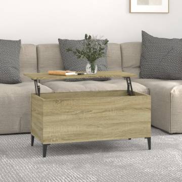 Sonoma Oak Coffee Table - Functional & Stylish 90x44.5x45 cm