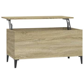 Sonoma Oak Coffee Table - Functional & Stylish 90x44.5x45 cm