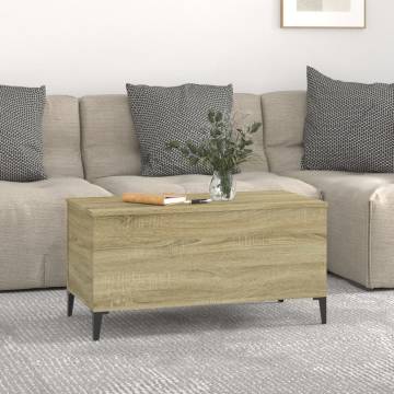 Sonoma Oak Coffee Table - Functional & Stylish 90x44.5x45 cm