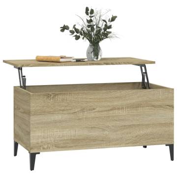 Sonoma Oak Coffee Table - Functional & Stylish 90x44.5x45 cm