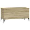 Sonoma Oak Coffee Table - Functional & Stylish 90x44.5x45 cm