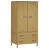 Stylish Brown Wardrobe with Metal Legs - OSLO | HipoMarket