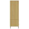 Stylish Brown Wardrobe with Metal Legs - OSLO | HipoMarket