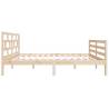 Solid Wood Bed Frame 120x190 cm | Small Double | Hipomarket