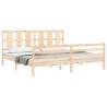 Solid Wood Super King Size Bed Frame with Headboard | Hipo Market