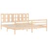 Solid Wood Super King Size Bed Frame with Headboard | Hipo Market