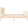 Solid Wood Super King Size Bed Frame with Headboard | Hipo Market