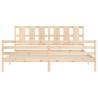 Solid Wood Super King Size Bed Frame with Headboard | Hipo Market