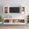 Stylish 4 pcs White Pine TV Cabinets | Solid Wood Design