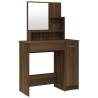 Elegant Brown Oak Dressing Table with Mirror | Hipomarket UK