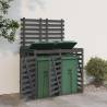 Double Wheelie Bin Storage Grey Solid Wood Pine Colour grey pine Number of bins 1 