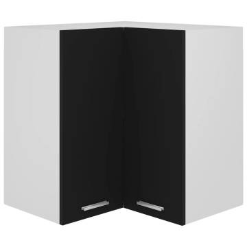 Hanging Corner Cabinet - Black 57x57x60 cm | Hipomarket