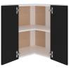 Hanging Corner Cabinet - Black 57x57x60 cm | Hipomarket