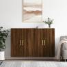 Wall Mounted Cabinets 2 pcs Brown Oak 69.5x34x90 cm Colour brown oak Quantity in Package 2 Model leaf gold 