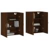 Elegant Wall Mounted Cabinets - Brown Oak 2 pcs | HipoMarket